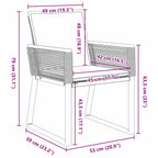 Conjunto de Comedor de Jardín 7 pcs Antracita ratán sintético