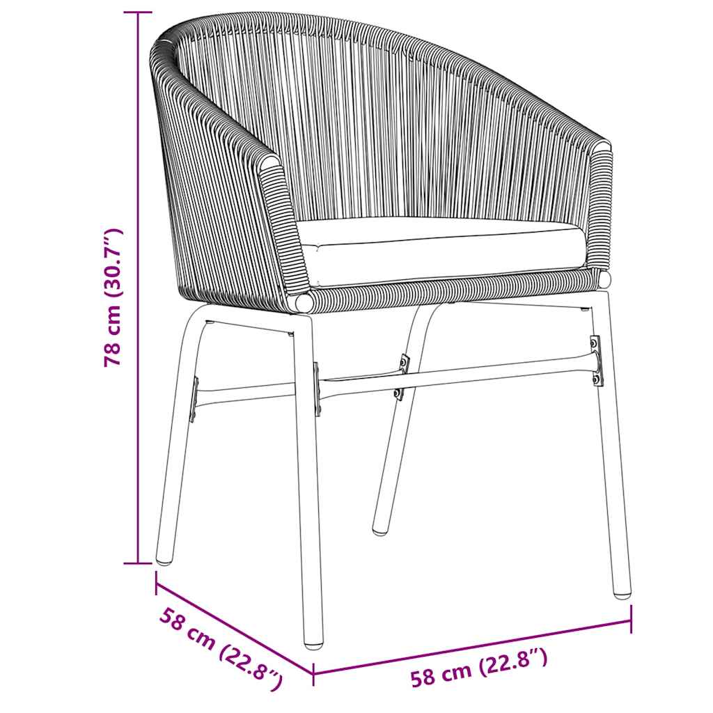 Conjunto de Comedor de Jardín 7 pcs Negro ratán sintético