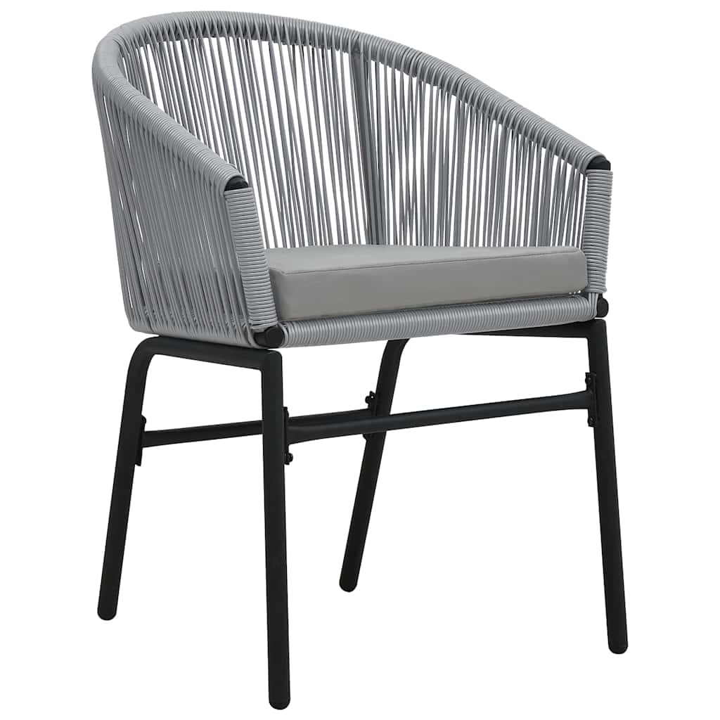 Conjunto de Comedor de Jardín 7 pcs Gris ratán sintético