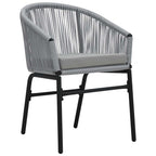 Conjunto de Comedor de Jardín 7 pcs Gris ratán sintético