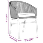Conjunto de Comedor de Jardín 7 pcs Gris ratán sintético