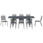 Conjunto de Comedor de Jardín 9 pcs Antracita