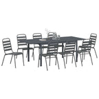 Conjunto de Comedor de Jardín 9 pcs Antracita