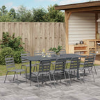 Conjunto de Comedor de Jardín 11 pcs Antracita