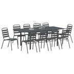 Conjunto de Comedor de Jardín 11 pcs Antracita