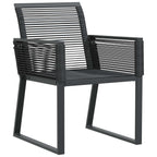 Conjunto de Comedor de Jardín 9 pcs Negro ratán sintético