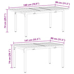 Conjunto de Comedor de Jardín 9 pcs Negro ratán sintético