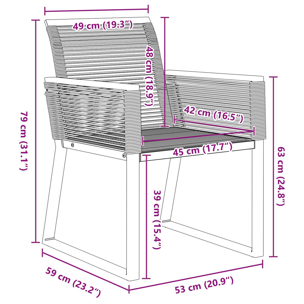 Conjunto de Comedor de Jardín 9 pcs Negro ratán sintético