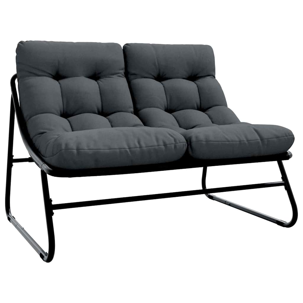 Conjunto de Comedor de Jardín 5 pcs Negro Acero