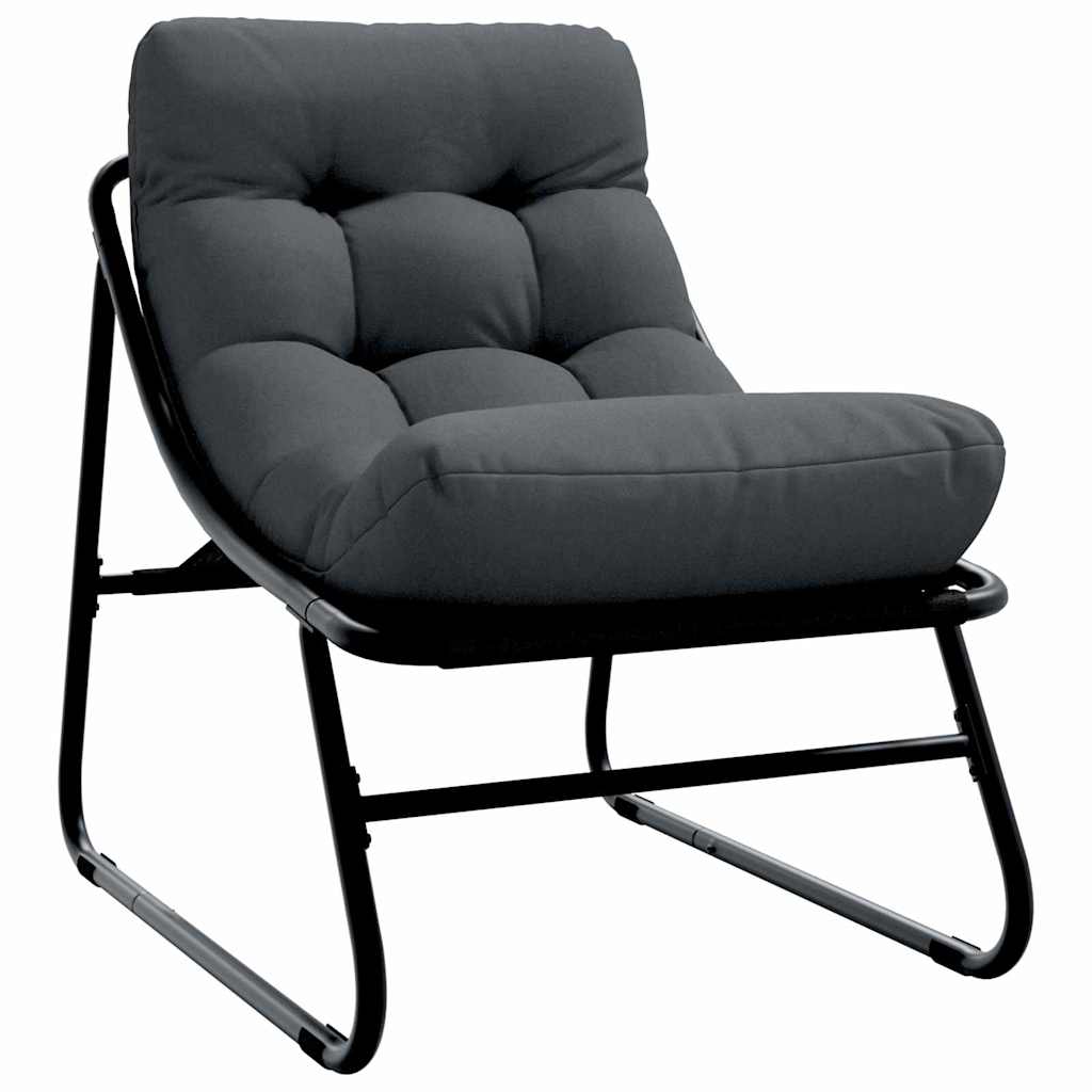 Conjunto de Comedor de Jardín 5 pcs Negro Acero