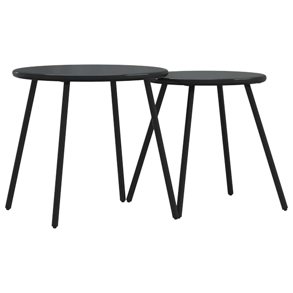 Conjunto de Comedor de Jardín 5 pcs Negro Acero