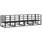 Conjunto de sofás de jardín 4 pcs Negro Metal