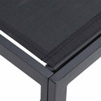 Conjunto de sofás de jardín con cojín 8 pcs Negro Aluminio
