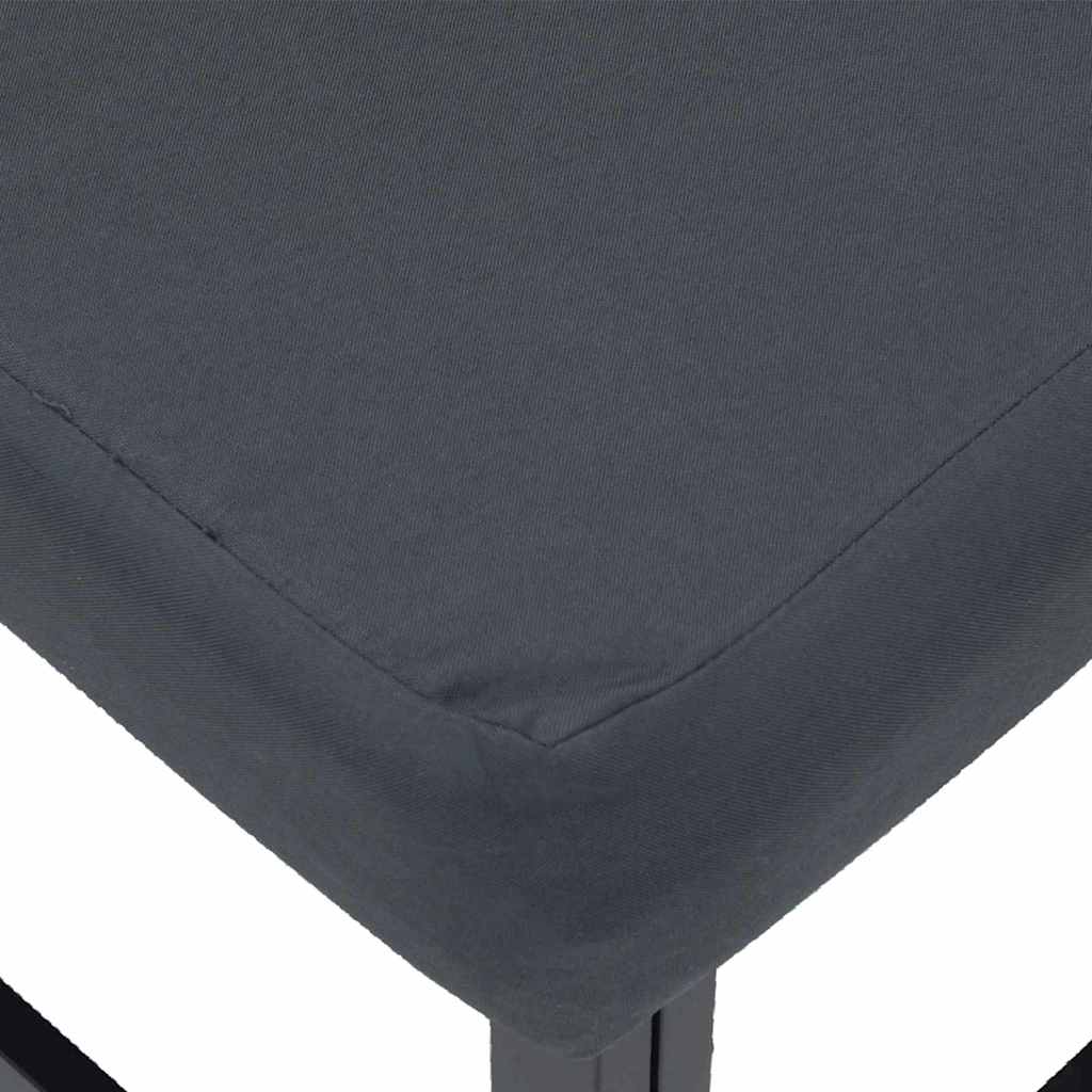 Conjunto de sofás de jardín con cojín 8 pcs Negro Aluminio