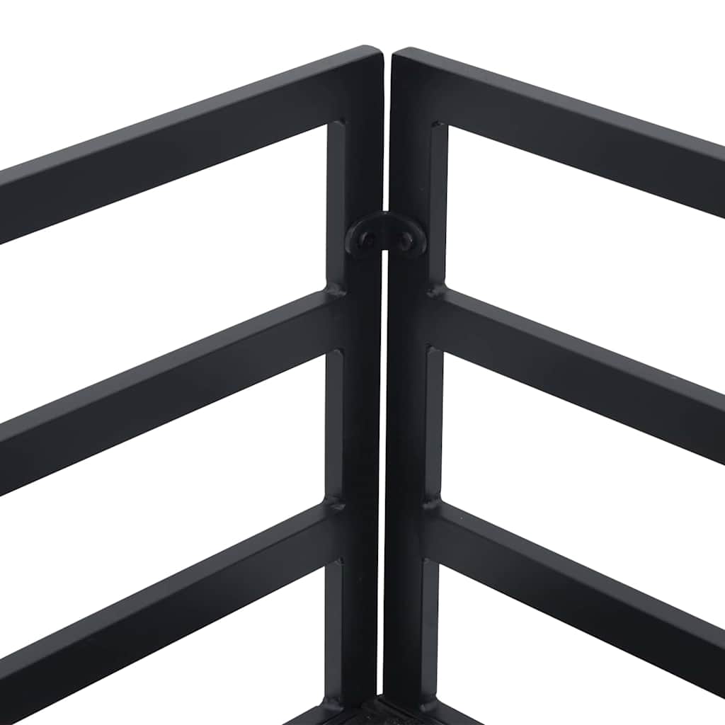 Conjunto de sofás de jardín con cojín 8 pcs Negro Aluminio