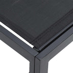 Conjunto de sofás de jardín con cojín 10 pcs Negro Aluminio