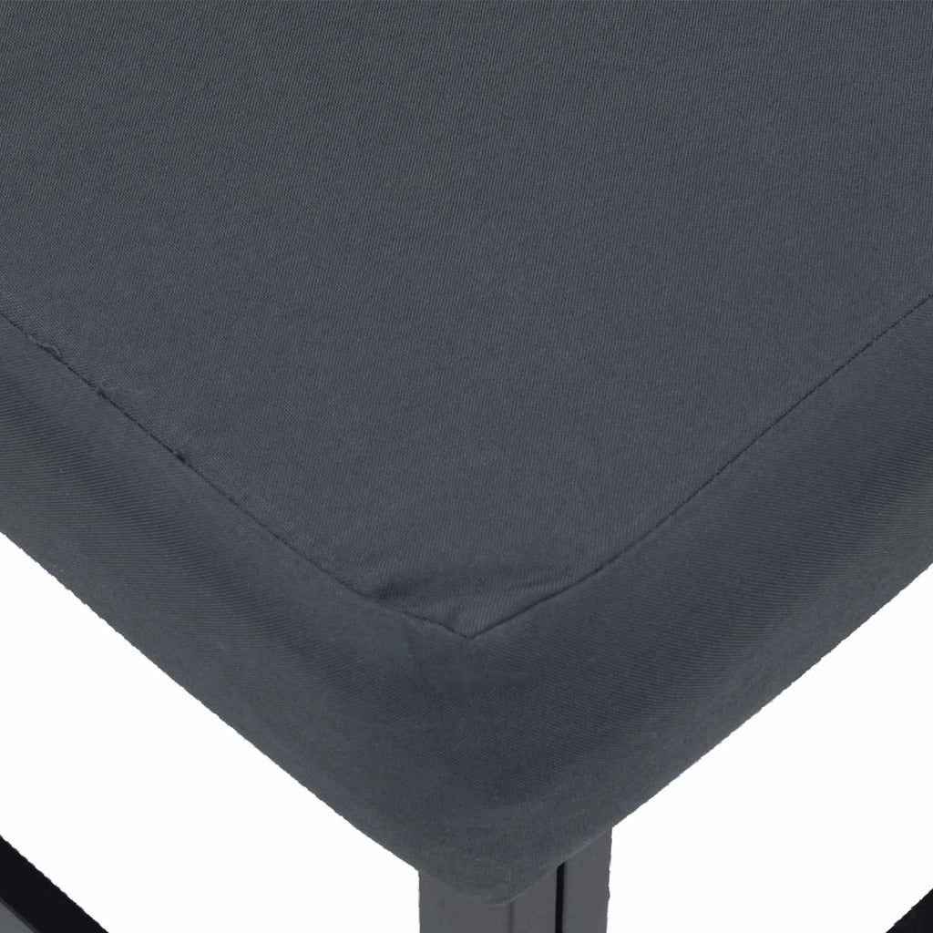 Conjunto de sofás de jardín con cojín 10 pcs Negro Aluminio