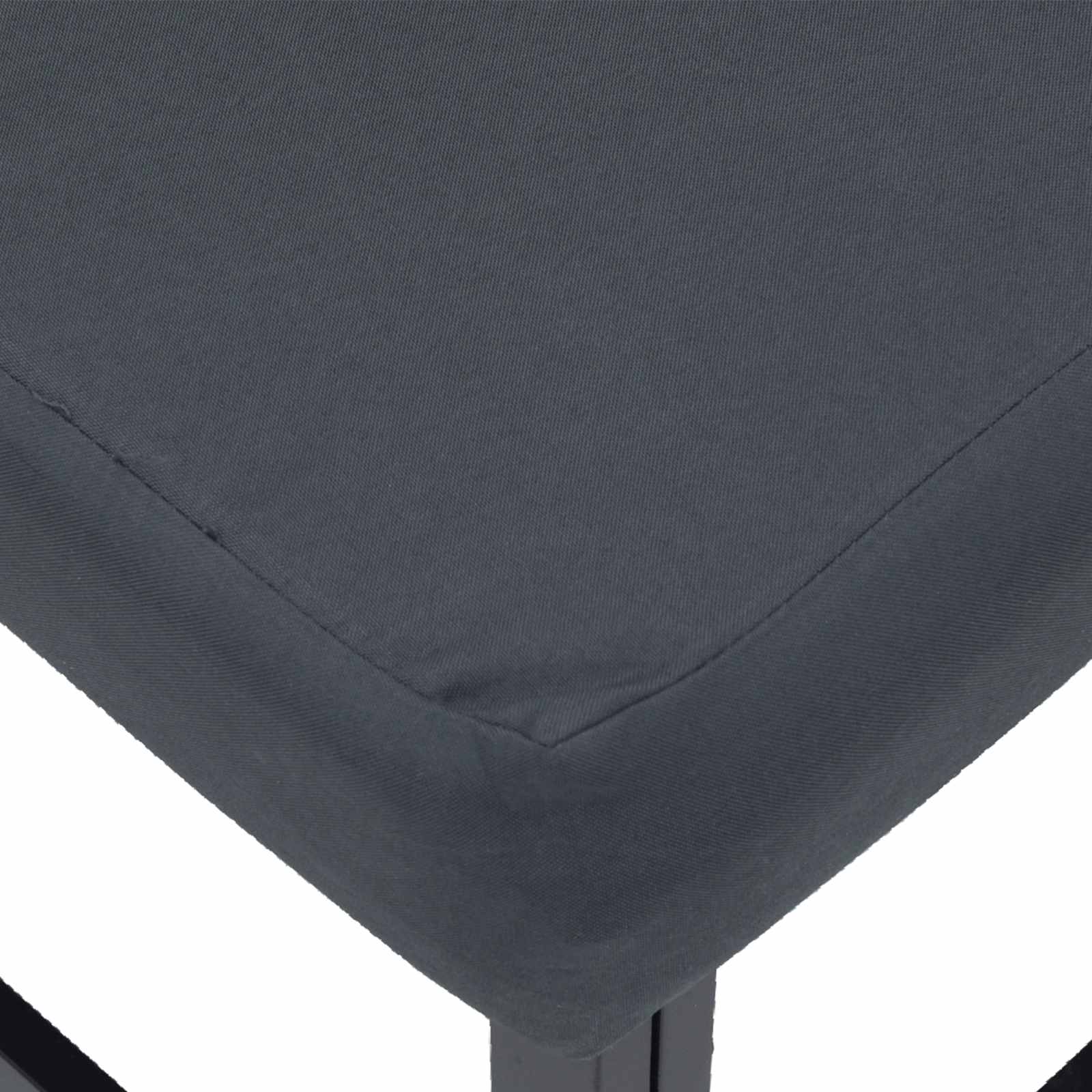 Conjunto de sofás de jardín con cojín 10 pcs Negro Aluminio