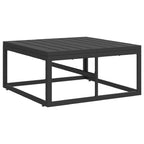 Conjunto de sofás de jardín con cojín 10 pcs Negro Aluminio