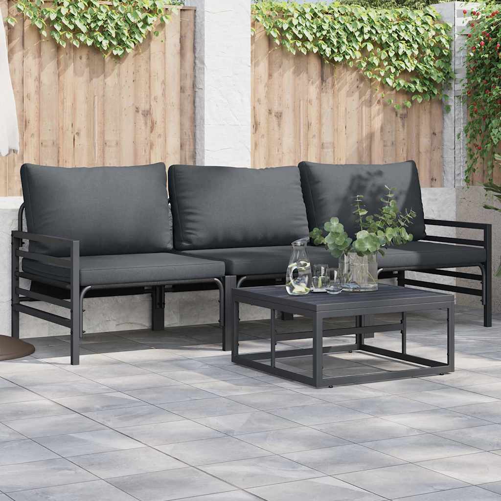 Conjunto de sofás de jardim 12 pcs Rattan sintético bege