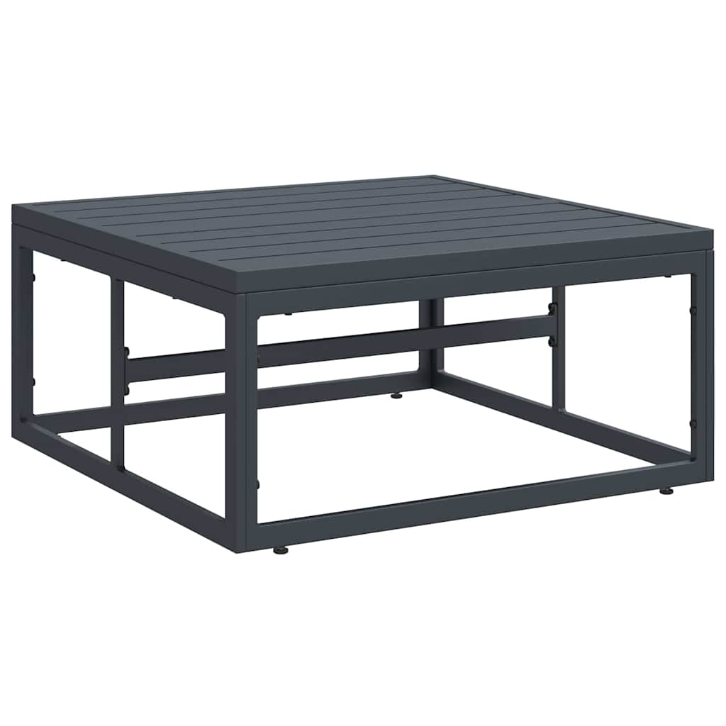 Conjunto de sofás de jardín con cojín 8 pcs Negro Acero