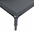 Conjunto de sofás de jardín con cojín 7 pcs Negro Acero