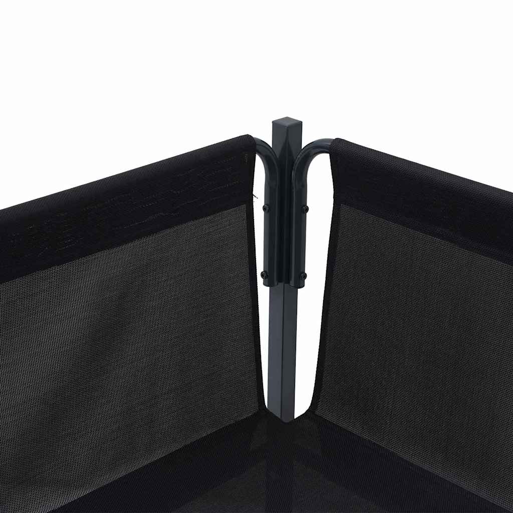 Conjunto de sofás de jardín con cojín 11 pcs Negro Acero