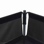 Conjunto de sofás de jardín con cojín 11 pcs Negro Acero