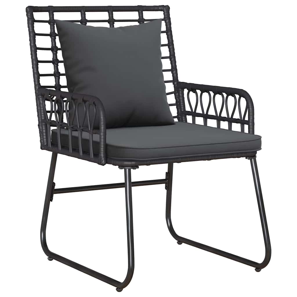 Conjunto de Muebles de Jardín con cojín 4 pcs Negro y Antracita