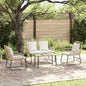 Conjunto de Muebles de Jardín con cojín 4 pcs Negro y Antracita