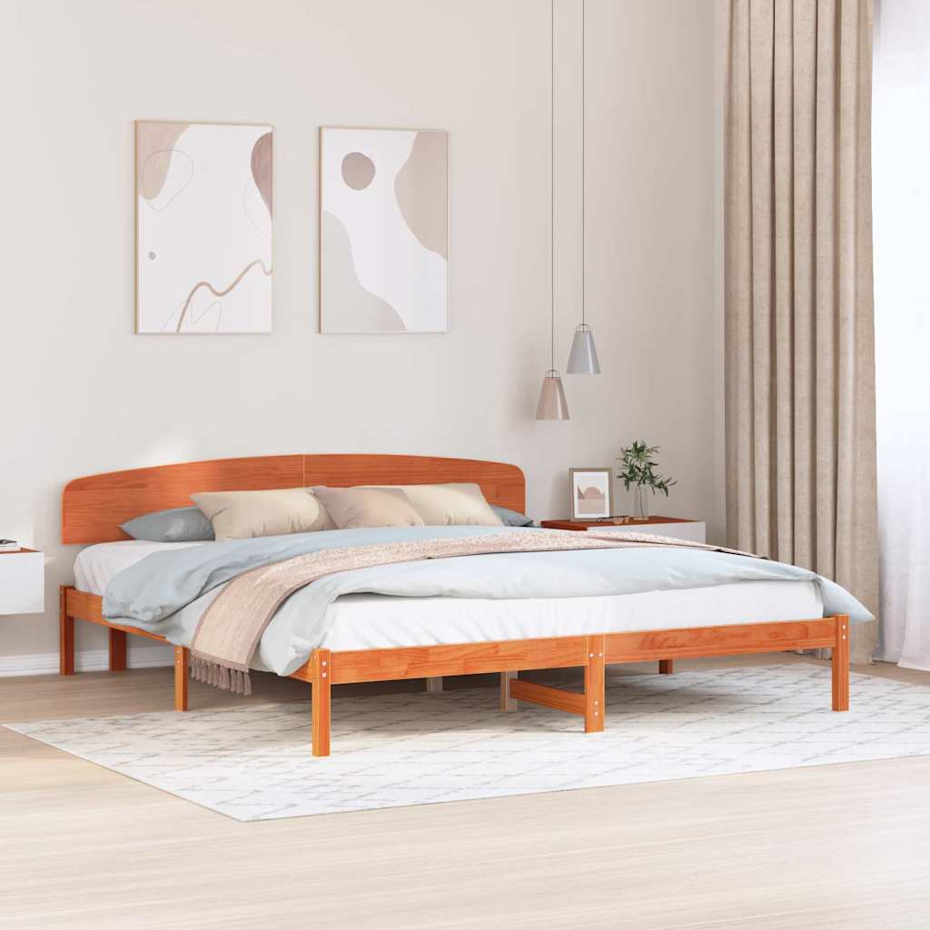 Estrutura de cama 100 x 200 cm Madeira de pinho maciço
