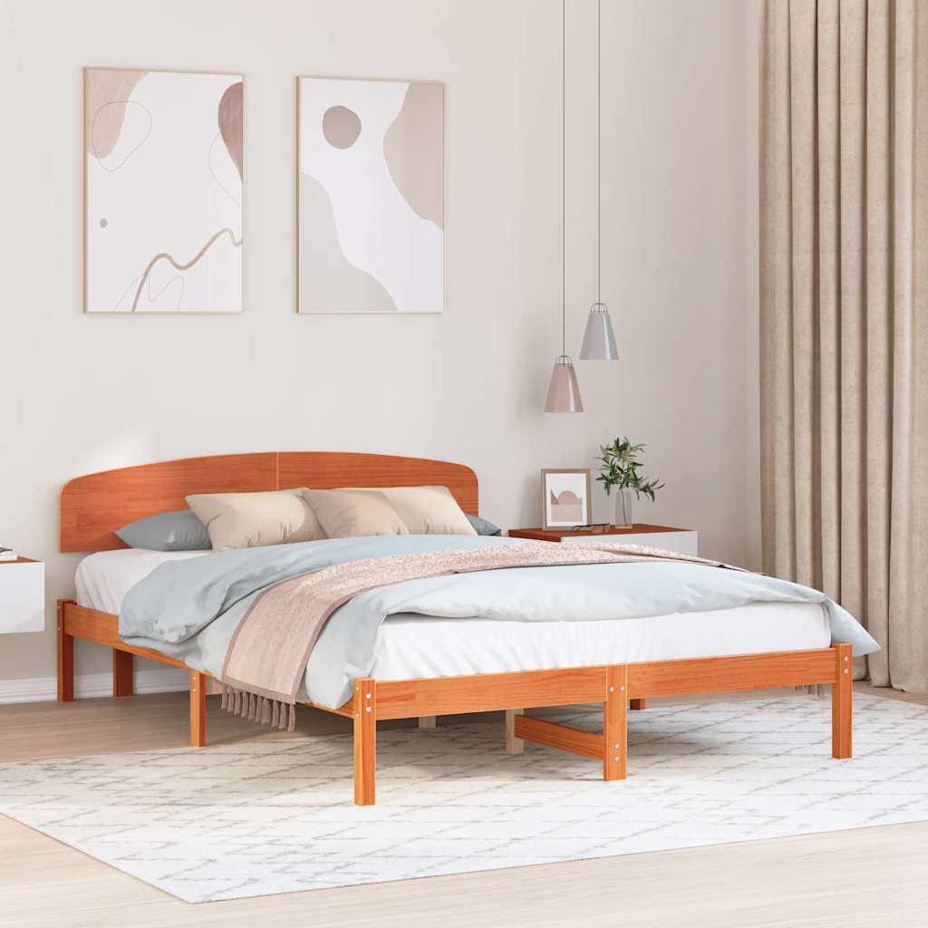 Estrutura de cama 100 x 200 cm Madeira de pinho maciço