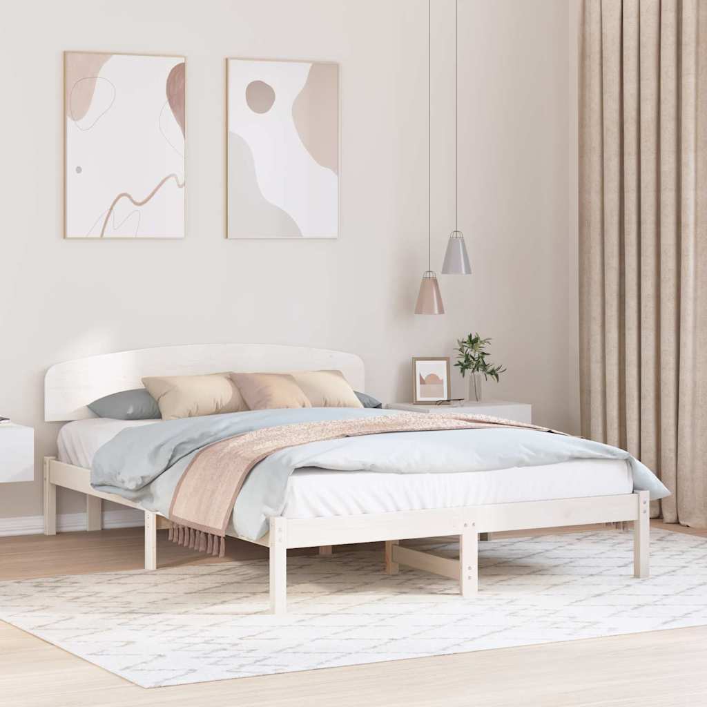 Estrutura de cama 100 x 200 cm Madeira de pinho maciço