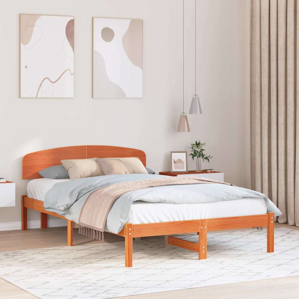 Estrutura de cama 100 x 200 cm Madeira de pinho maciço