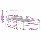 Estructura de cama 100 x 200 cm Madera de pino macizo