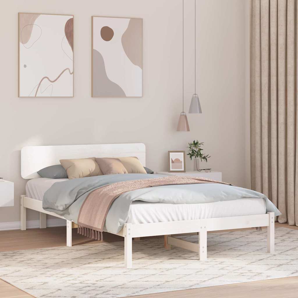 Estrutura de cama 100 x 200 cm Madeira de pinho maciço