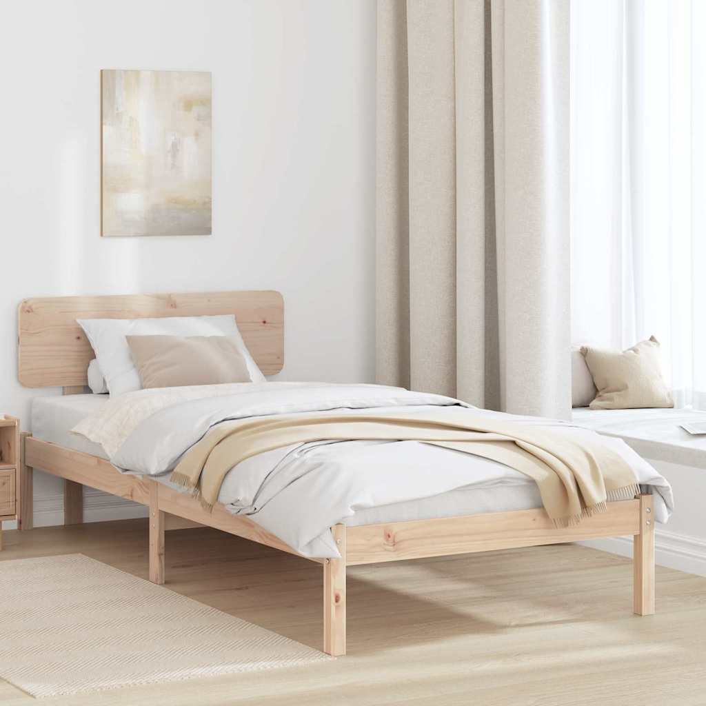 Estrutura de cama Natural 100 x 200 cm Madeira de pinho maciço