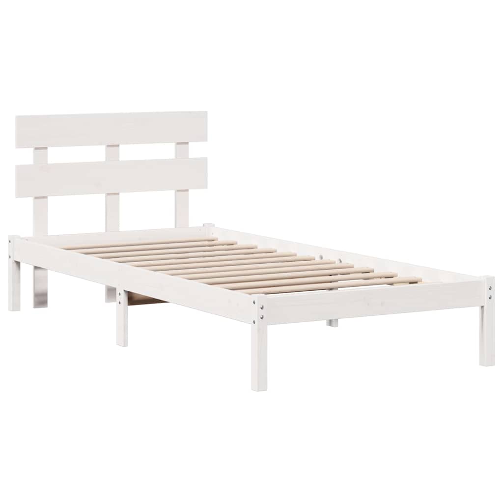 Estructura de cama Blanco 100 x 200 cm Madera maciza de Pino