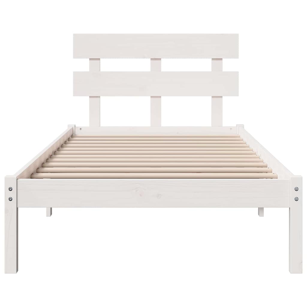 Estructura de cama Blanco 100 x 200 cm Madera maciza de Pino