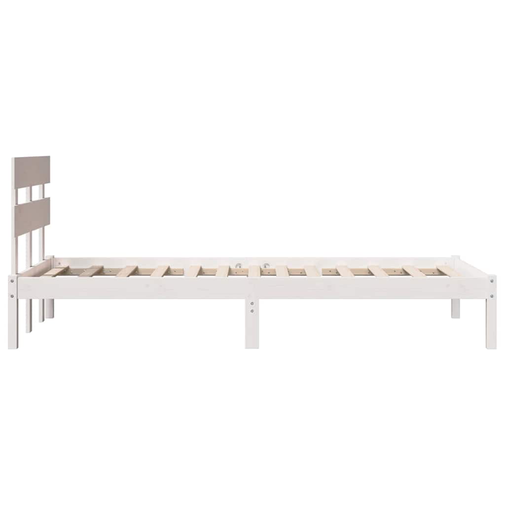 Estructura de cama Blanco 100 x 200 cm Madera maciza de Pino