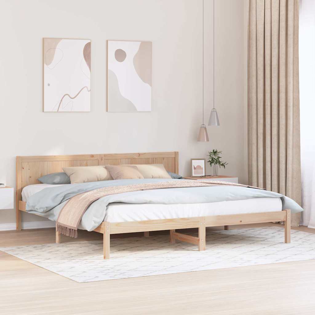 Estrutura de cama 100 x 200 cm Madeira maciça de Pinho
