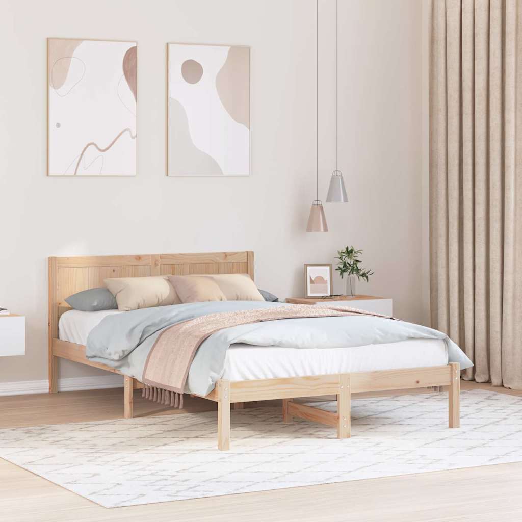 Estrutura de cama 100 x 200 cm Madeira maciça de Pinho