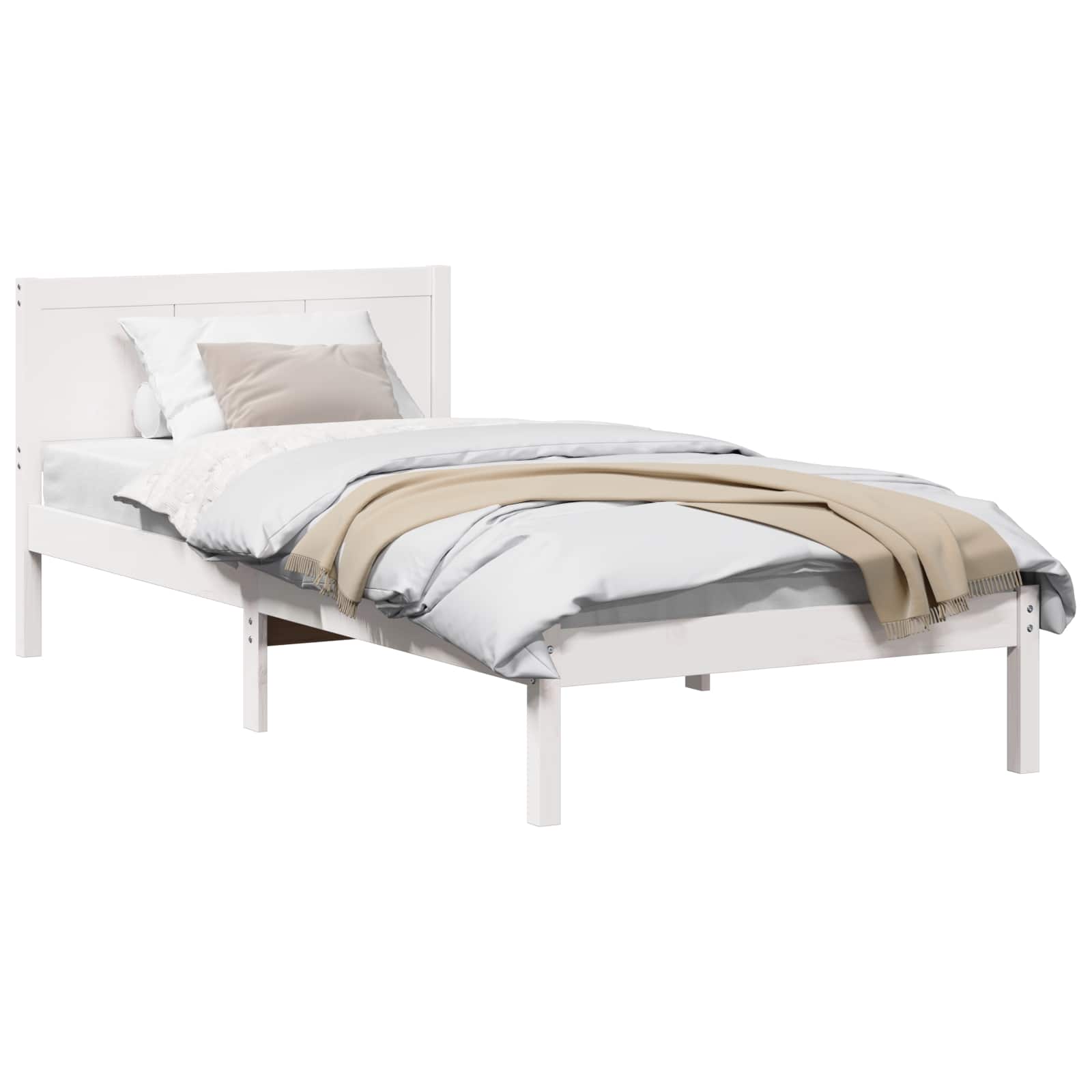 Estructura de cama 100 x 200 cm Madera maciza de Pino