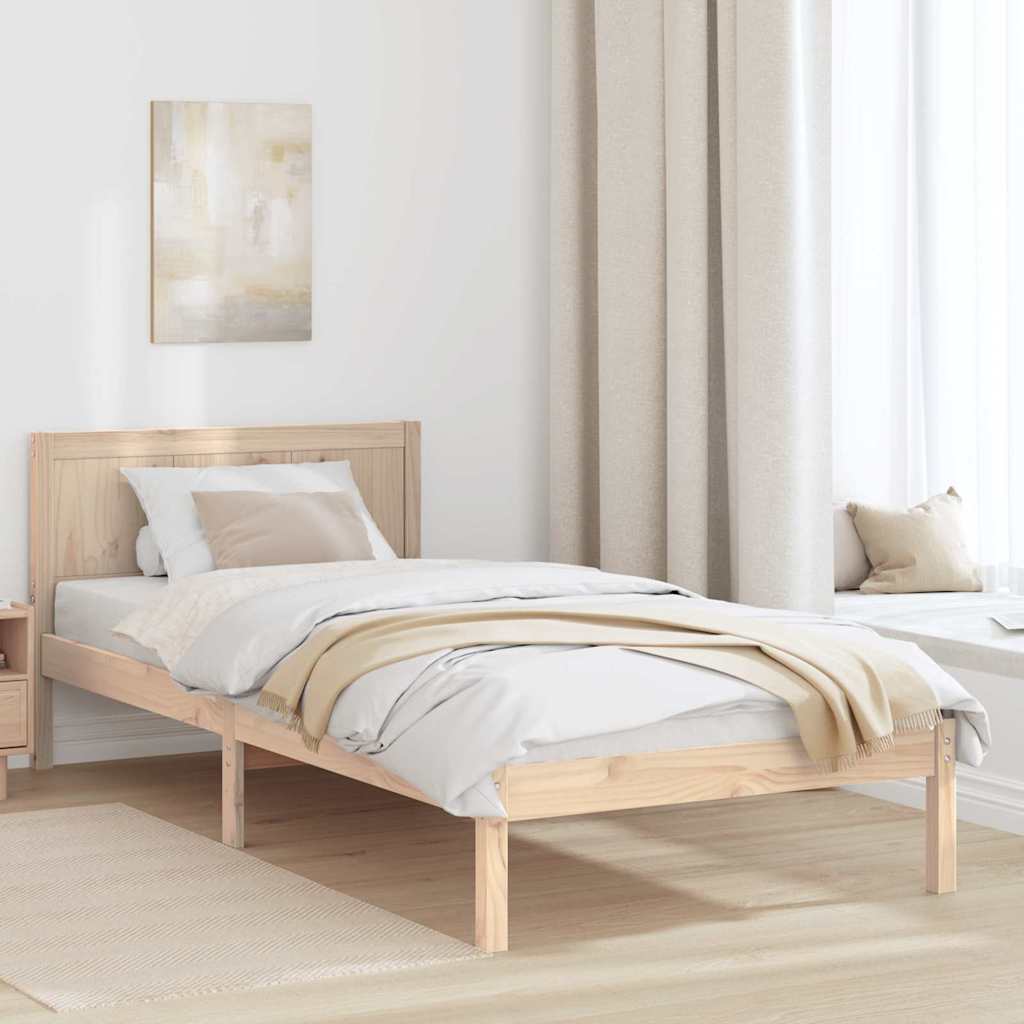 Estrutura de cama 100 x 200 cm Madeira maciça de Pinho