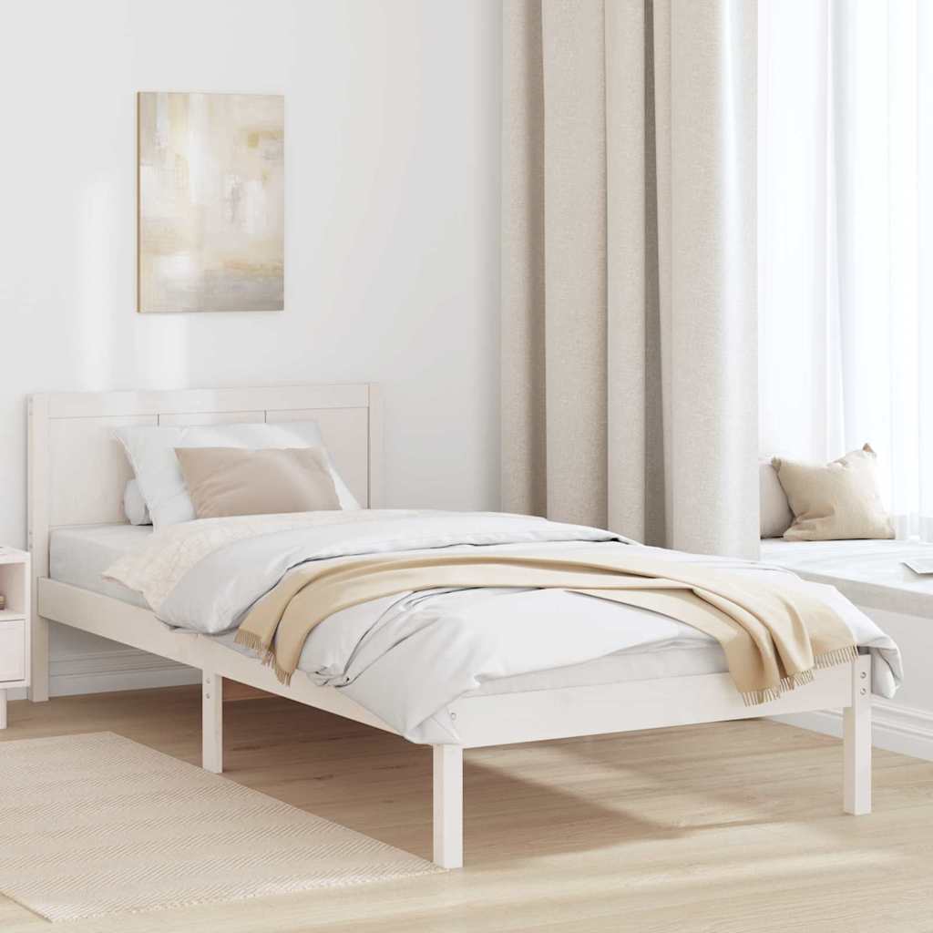 Estrutura de cama 100 x 200 cm Madeira maciça de Pinho