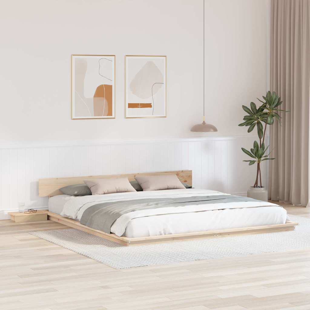 Estrutura de cama Branco 120 x 190 cm Madeira
