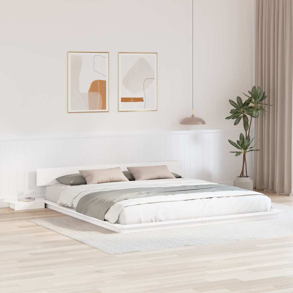 Estrutura de cama Branco 120 x 190 cm Madeira