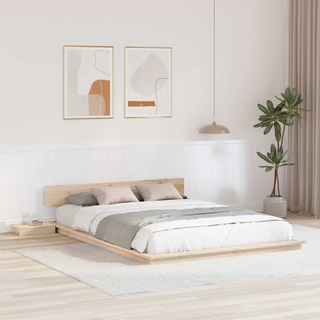 Estrutura de cama Branco 120 x 190 cm Madeira