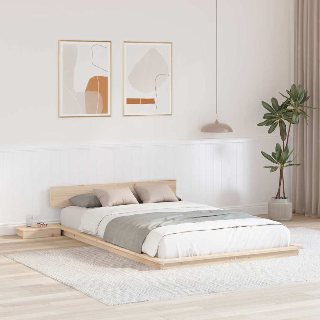 Estrutura de cama Branco 120 x 190 cm Madeira