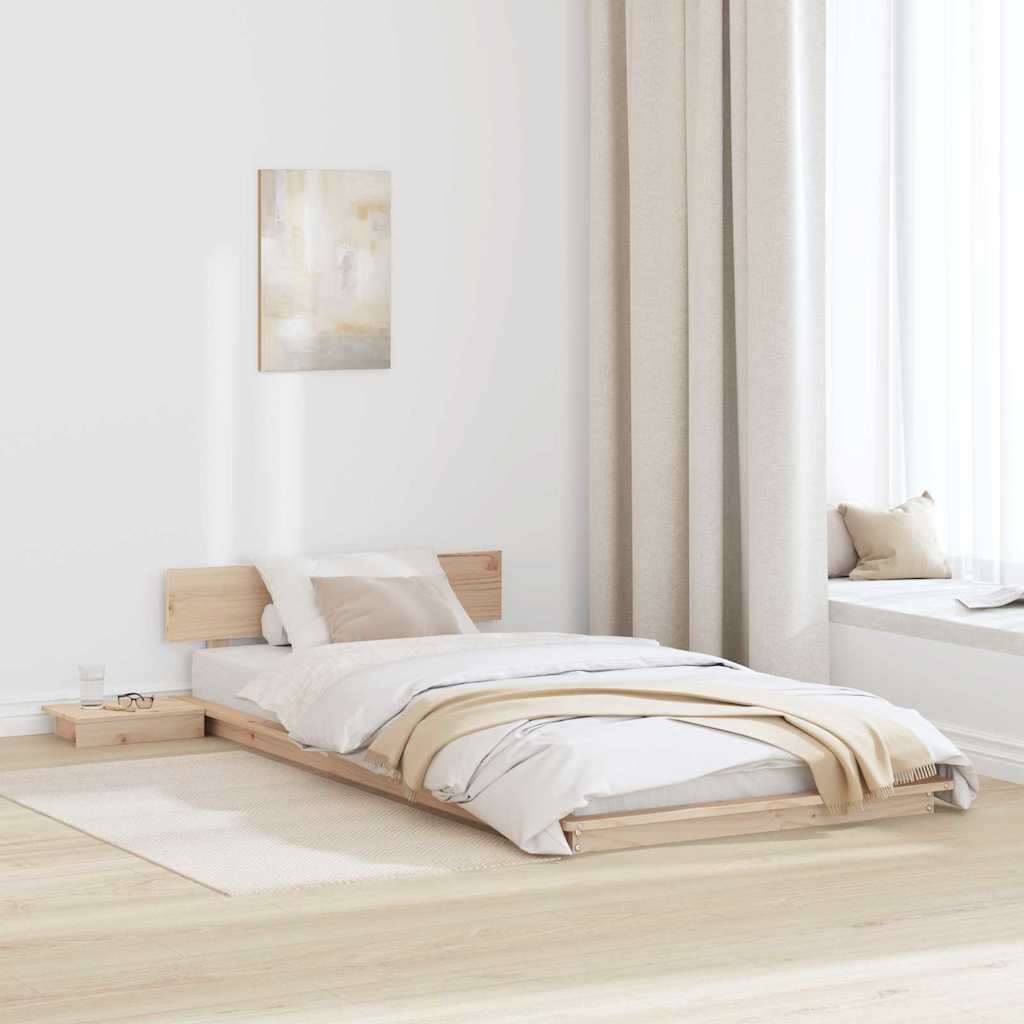 Estrutura de cama Branco 120 x 190 cm Madeira
